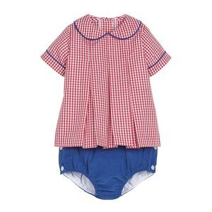 Little English Girls  Carson Diaper Set, Red